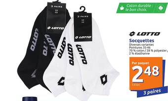 Action Socquettes Lotto offre