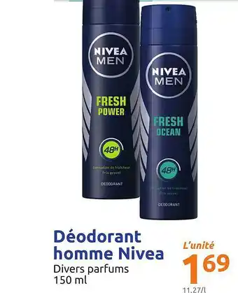 Action Déodorant Homme Nivea offre