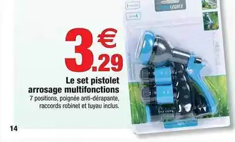 Bazarland Le Set Pistolet Arrosage Multifonctions offre