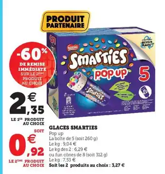 Hyper U Smarties Glaces offre