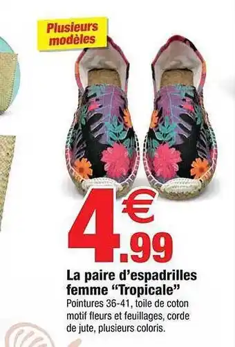 Bazarland La Paire D'espadrilles Femme offre