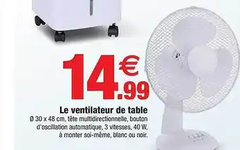 Bazarland Le Ventilateur De Table offre