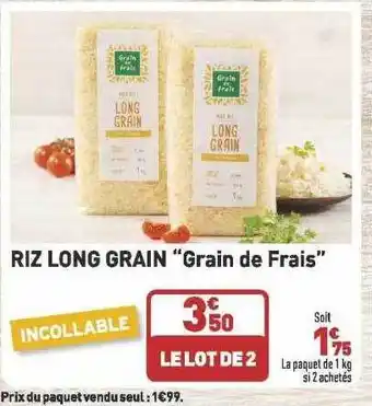Grand Frais Riz Long Grain offre