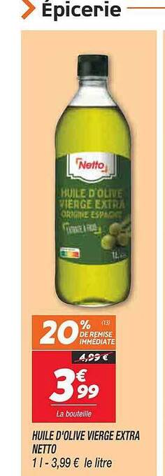 Netto Huile D'olive Vierge Extra Netto offre