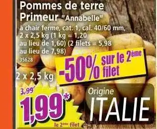 Norma Pommes De Terre Primeur offre