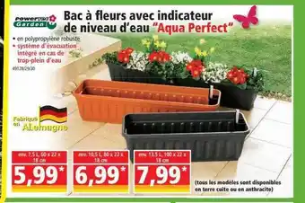 Norma Bac à Fleurs Avec Indicateur De Niveau D'eau offre