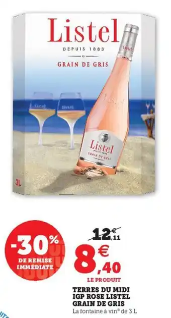 Listel Grain De Gris Terres Du Midi Igp Rose