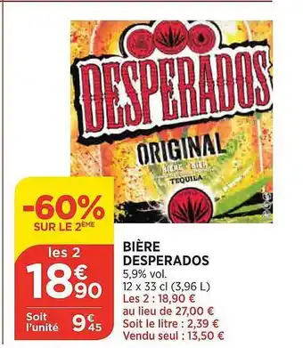 Maximarché Bière Desperados offre