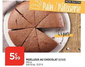 Maximarché Moelleux Au Chocolat offre