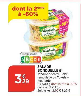 Maximarché Salade Bonduelle offre