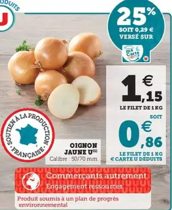 Hyper U Oignon Jaune U offre