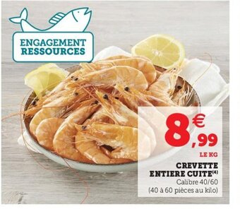 Hyper U Crevette Entiere Cuite offre