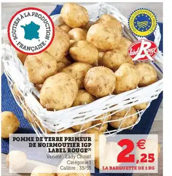 Hyper U Pomme de Terre Primeur De Noirmoutier IGP Label Rouge offre
