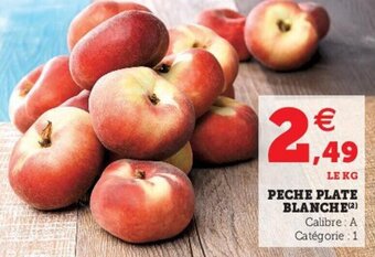Hyper U Peche Plate Blanche offre