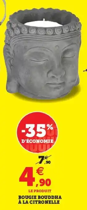 Hyper U Bougie Bouddha à La Citronelle offre