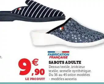 Hyper U Sabots Adulte offre