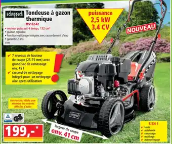 Norma Tondeuse à gazon thermique MS132-42 offre