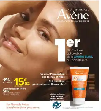 Carrefour maPara parapharmacie Avene Gamme protection Solaire offre
