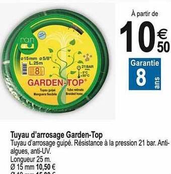 Tridôme Tuyau D'arrosage Garden-top offre