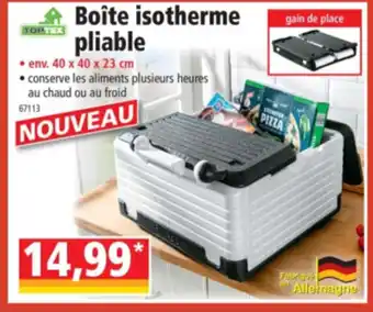 Norma Boîte isotherme pliable offre