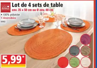 Norma Lot de 4 sets de table offre