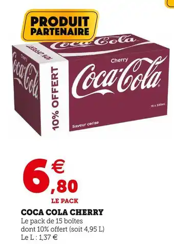 Super U Coca cola coca cola cherry offre