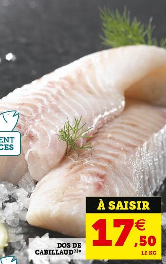 Super U Dos de cabillaud offre
