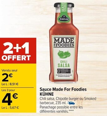 Carrefour Kühne sauce made for foodies offre