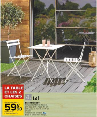 Carrefour Hyba ensemble bistrot offre