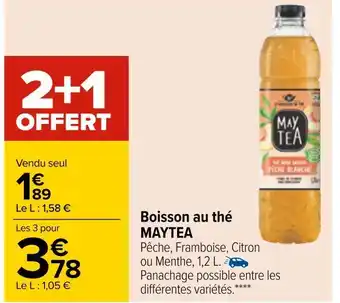 Carrefour May tea boisson au thé offre