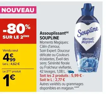 Carrefour Soupline assouplissant offre