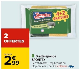 Carrefour Spontex gratte-éponge offre