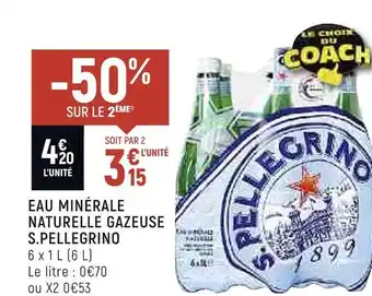 Spar S.pellegrino eau minérale naturelle gazeuse offre
