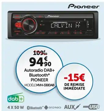 Roady Pioneer autoradio dab+ bluetooth* offre