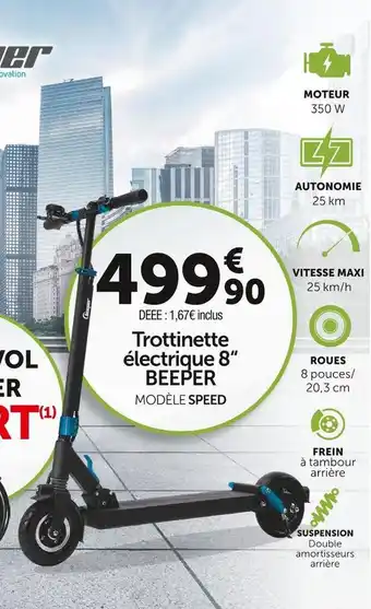 Roady Beeper trottinette électrique 8“ modèle speed offre