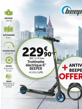 Roady Beeper trottinette électrique 6’’ offre