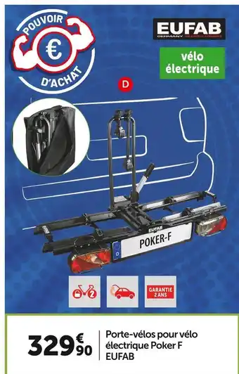 Roady Eufab porte-vélos pour vélo électrique poker f offre
