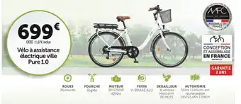 Roady Manufacture française du cycle vélo à assistance électrique ville pure 1.0 offre
