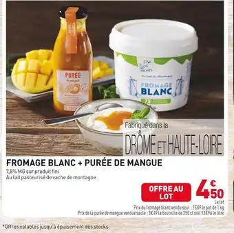 Fromage blanc + purée de mangue