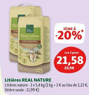 Maxi Zoo Real nature litières offre