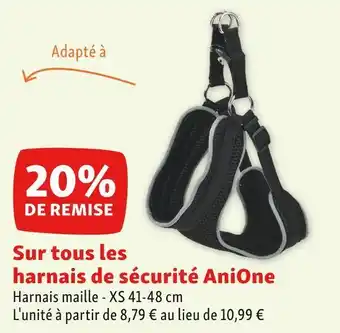 Maxi Zoo Anione bon plan sur tous les harnais de sécurité anione offre