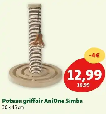 Maxi Zoo Anione poteau griffoir simba offre