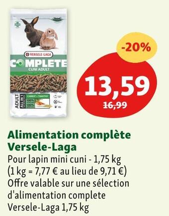 Maxi Zoo Versele-laga alimentation complète offre