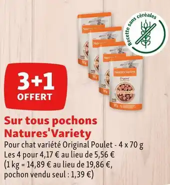 Maxi Zoo Natures'variety bon plan sur tous pochons natures'variety offre
