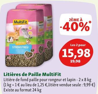 Maxi Zoo Multifit litières de paille offre