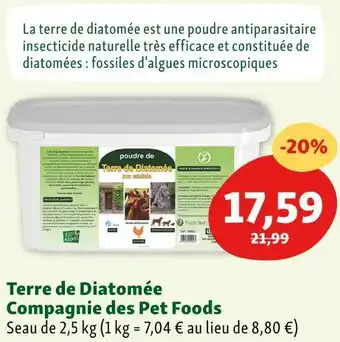 Maxi Zoo Terre de diatomée compagnie des pet foods offre