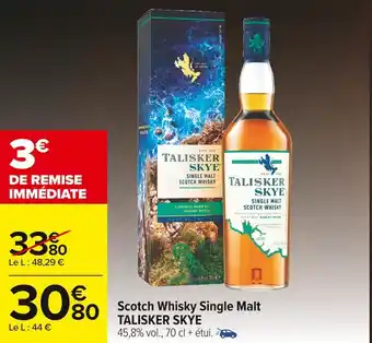 Carrefour Market Talisker skye scotch whisky single malt offre