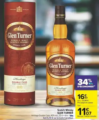 Carrefour Market Glen turner scotch whisky offre