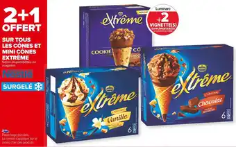 Carrefour Market Extrême bon plan sur tous les cônes et mini cônes de la marque extrême offre