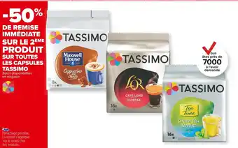 Carrefour Market Tassimo bon plan sur toutes les capsules tassimo offre